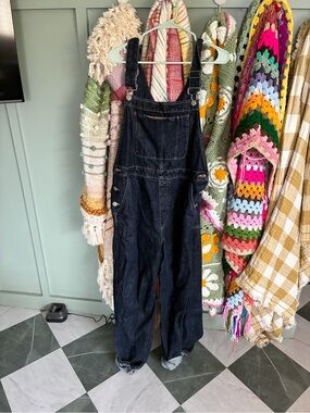 Zara Dark Blue Denim Women's Overalls